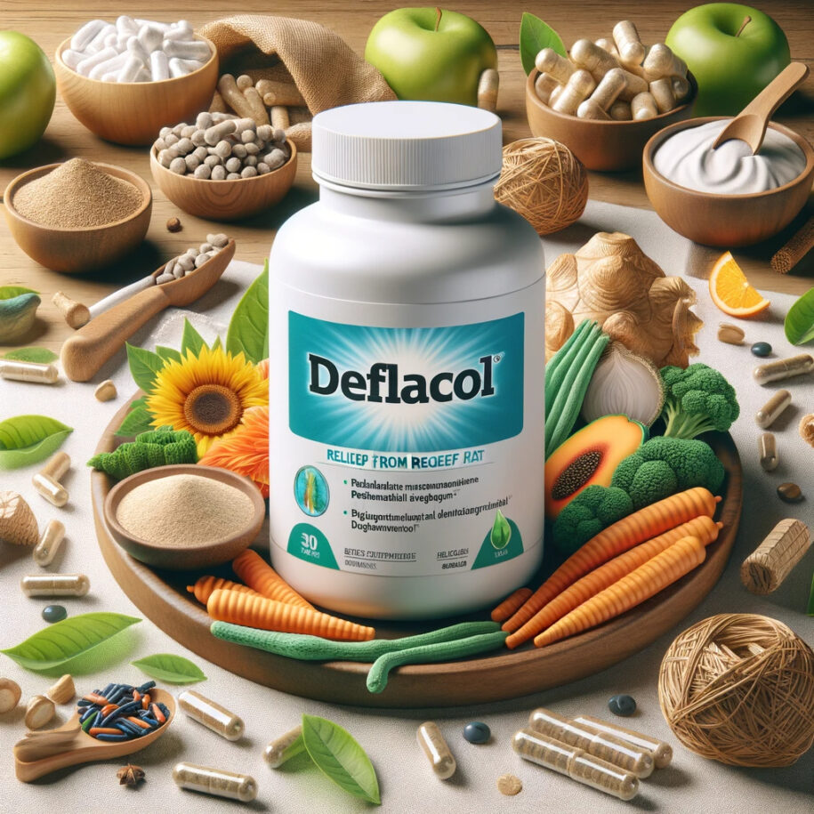 DEFLACOL, l'integratore naturale per migliorare la digestione e il benessere generale.