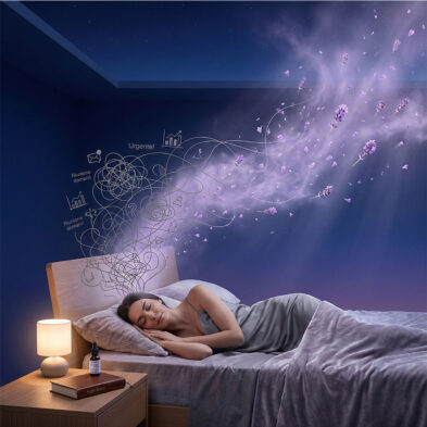 I pensieri si dissolvono
Rappresenta il momento in cui la mente smette di correre.