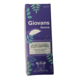 Giovans gocce con melatonina, valeriana e lavanda: supporto Sonno e Relax per ridurre il tempo di addormentamento.