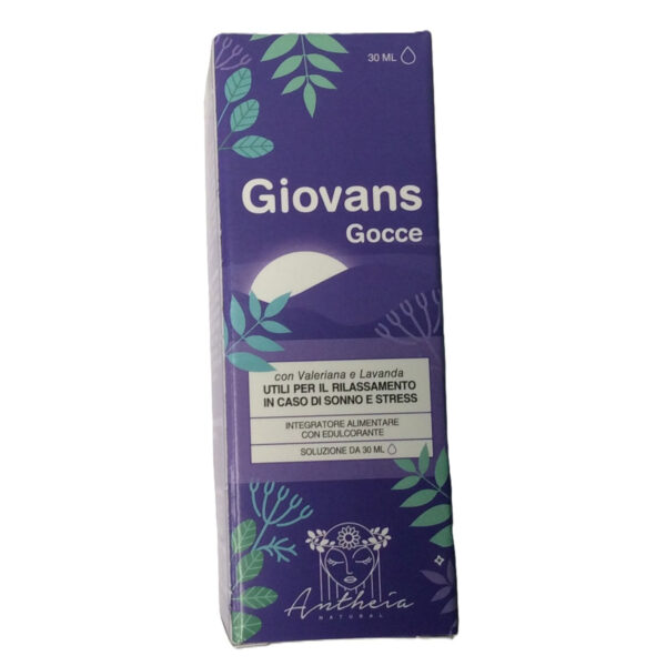 Giovans gocce con melatonina, valeriana e lavanda: supporto Sonno e Relax per ridurre il tempo di addormentamento.